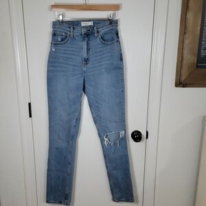 Abercrombie & Fitch 90's Slim Straight Ultra High Rise Curve Love Size 27/4L